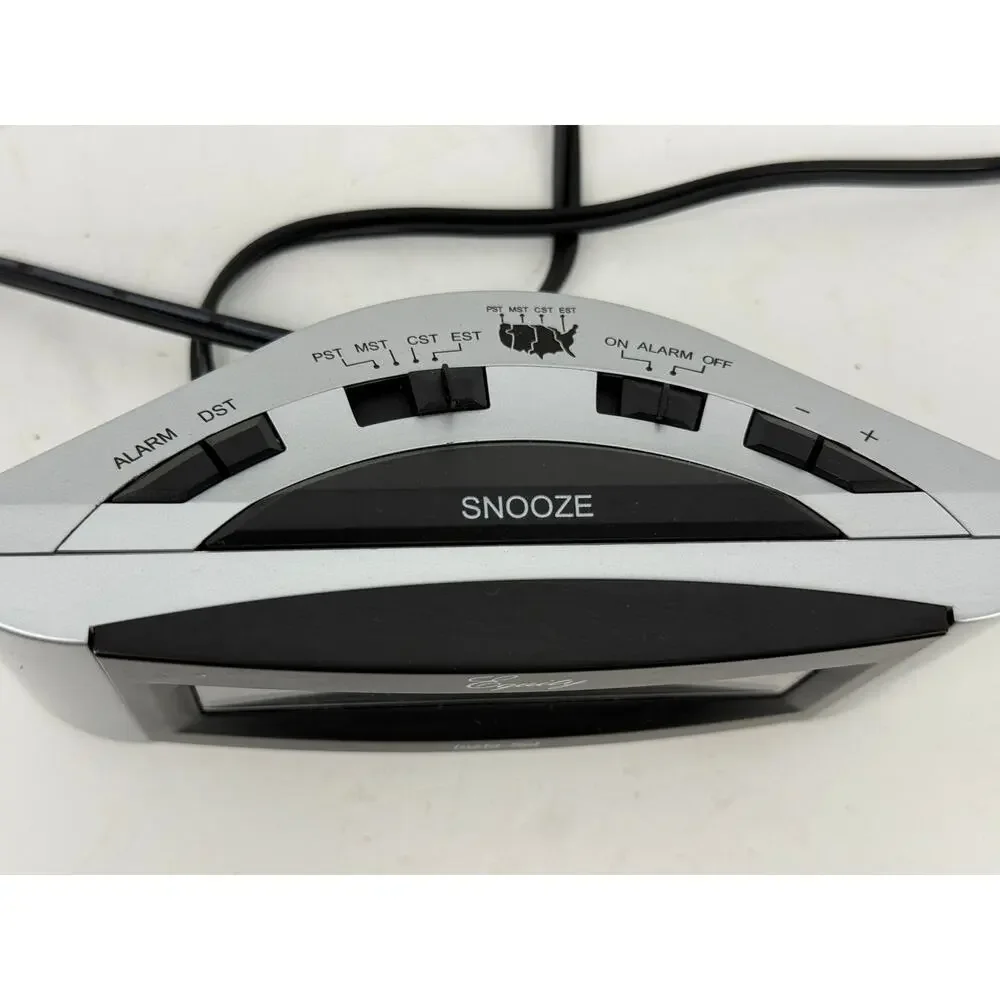 Equity Insta Set Digital Alarm Clock Large LED Display Snooze DST Time Zone